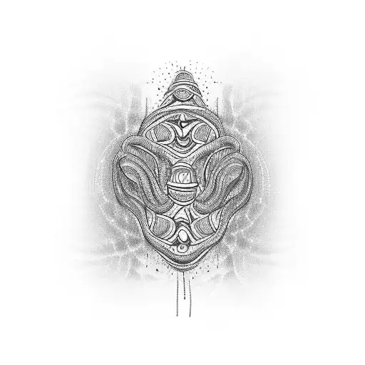 strongly detailed womb tattoo tattoo design idea