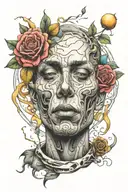 depression alone and about pushing tattoo design idea