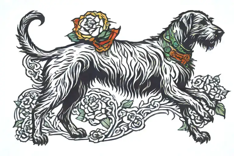 Irish wolfhound  tattoo design idea
