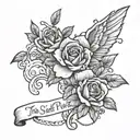 this too shall pass written tattoo design idea