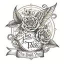 this too shall pass written tattoo design idea