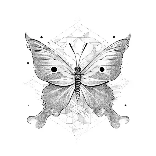 Butterfly Virgo Pisces  tattoo design idea