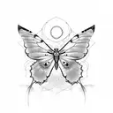 Butterfly Virgo Pisces  tattoo design idea