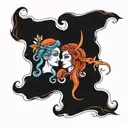 Gemini and Aquarius tattoo design idea