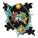 Gemini and Aquarius tattoo design idea