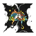 Gemini and Aquarius tattoo design idea