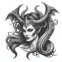 medusa and maleficent combination tattoo design tattoo design idea