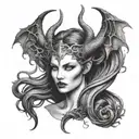 medusa and maleficent combination tattoo design tattoo design idea