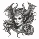 medusa and maleficent combination tattoo design tattoo design idea