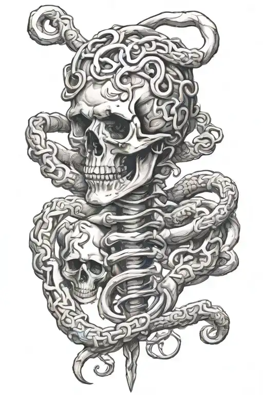 I am a paramedic and want a grim reminder that I am the last person someone sees. I want the tattoo to be half asclepius tattoo design idea