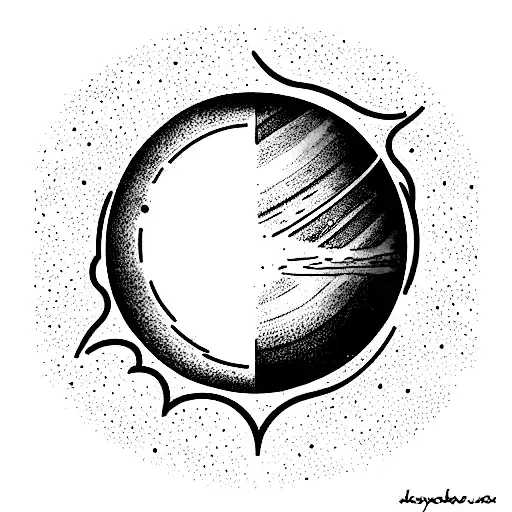 planets of the solar system  tattoo design idea