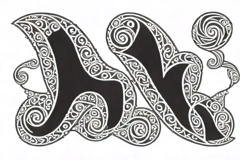 filigree Ethiopian band tattoo tattoo design idea