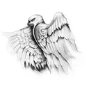 Wing tattoo design idea