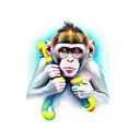 monkey tattoo design idea