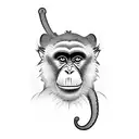 monkey with monster tattoo design idea