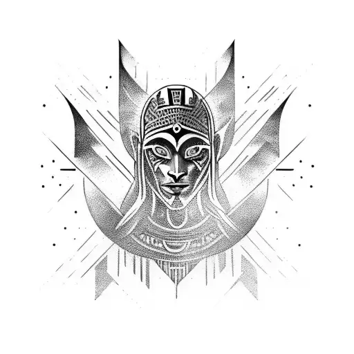 dark and light person coming together tattoo design idea