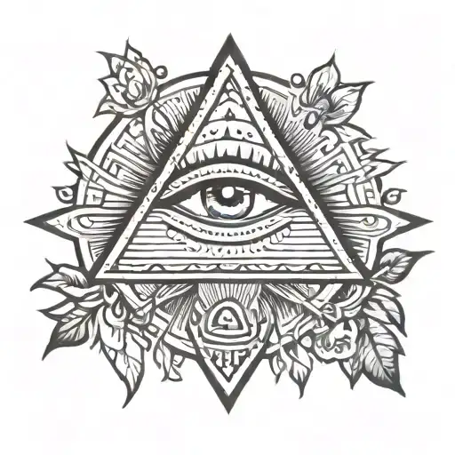 Illuminati tattoo design idea