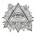 Illuminati tattoo design idea