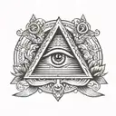 Illuminati tattoo design idea