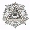 Illuminati tattoo design idea