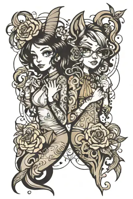 Friendship tatto idea for 2 tattoo design idea