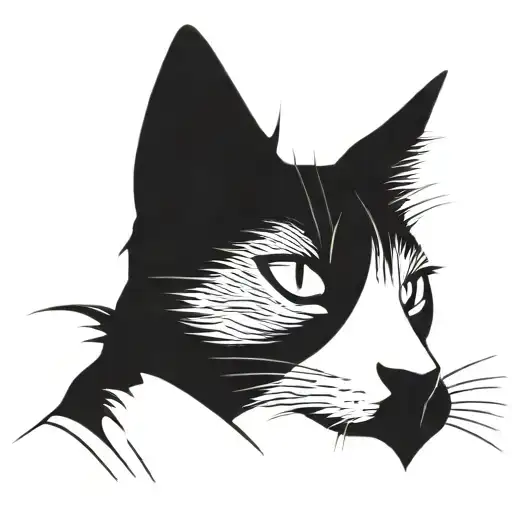 Combine a cat with a Corvette car to create a unique design tattoo design idea