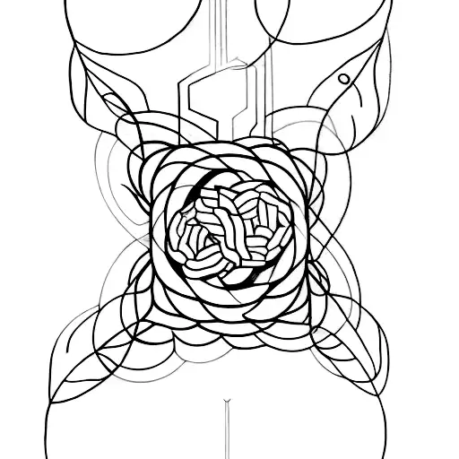 An abstract tattoo that highlights the duality of human beings  tattoo design idea