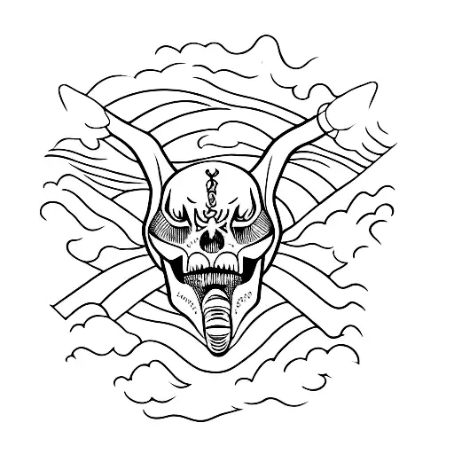 duality of man tattoo design idea