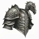 knights armor  tattoo design idea