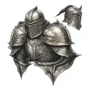 knights armor  tattoo design idea