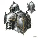knights armor  tattoo design idea