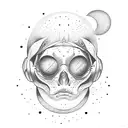 Man with a moon  tattoo design idea