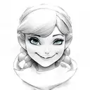 Wendy from Peter Pan and rainbow tattoo design idea