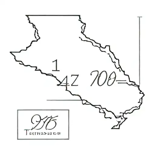 Tennessee state outline with number 101 tattoo design idea