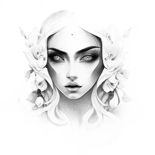sicilian woman tattoo design idea