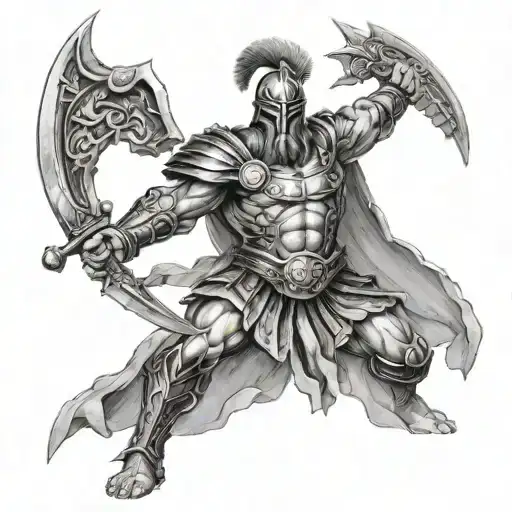 Greek god ares god of war tattoo design idea