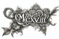 III•XXVI•MCMLXXVII on forearm tattoo design idea