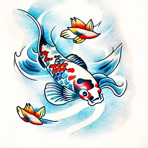 koi fish tattoo design idea