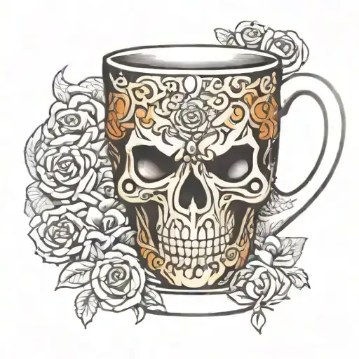 mug tattoo design idea