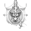 Zeus with fencing tattoo design idea