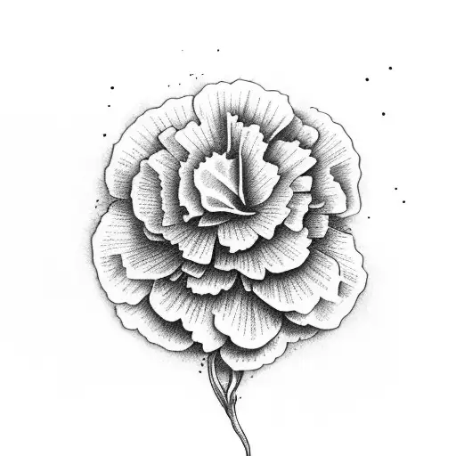 two birds with carnations tattoo design idea