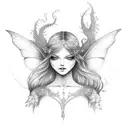 fairy  tattoo design idea