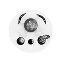  vertical solar system tattoo design idea