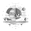  solar system on the back tattoo design idea