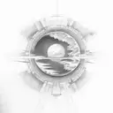  vertical solar system tattoo design idea