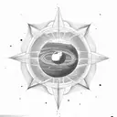 vertical solar system tattoo design idea