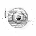  vertical solar system tattoo design idea