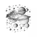  solar system tattoo design idea