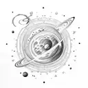  solar system tattoo design idea