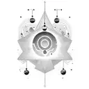  linear solar system tattoo design idea